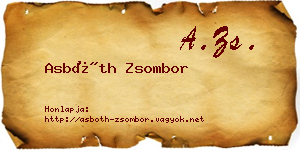 Asbóth Zsombor névjegykártya